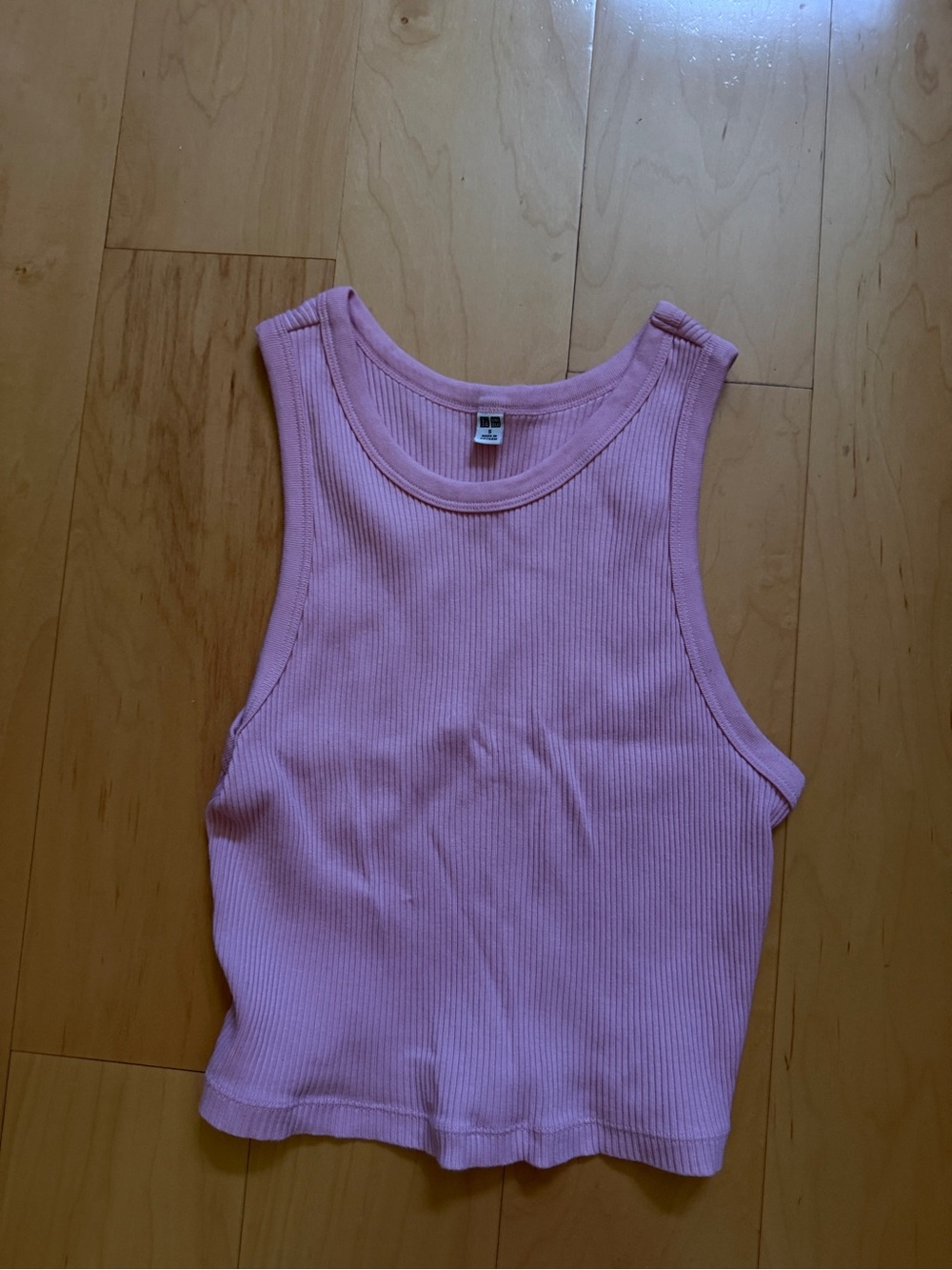 Uniqlo Pink Ribbed Tank Top